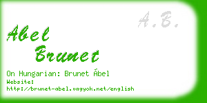 abel brunet business card